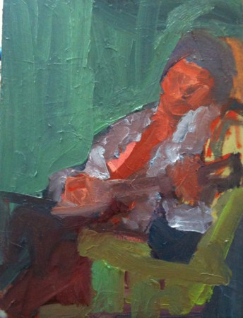 Original artwork by Barbara Downs, oil painting now overpainted