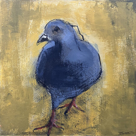 mixed-media image of bird by Barbara Downs