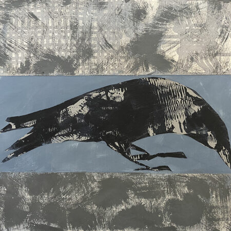 mixed-media image of bird by Barbara Downs