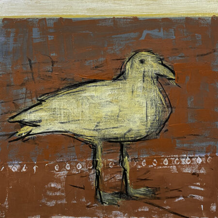mixed-media image of bird by Barbara Downs